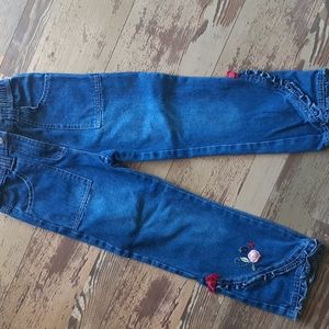 $4 IN BUNDLE Girls Flower Jeans Ruffle